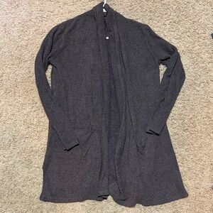 Barefoot Dreams Charcoal Open Cardigan
